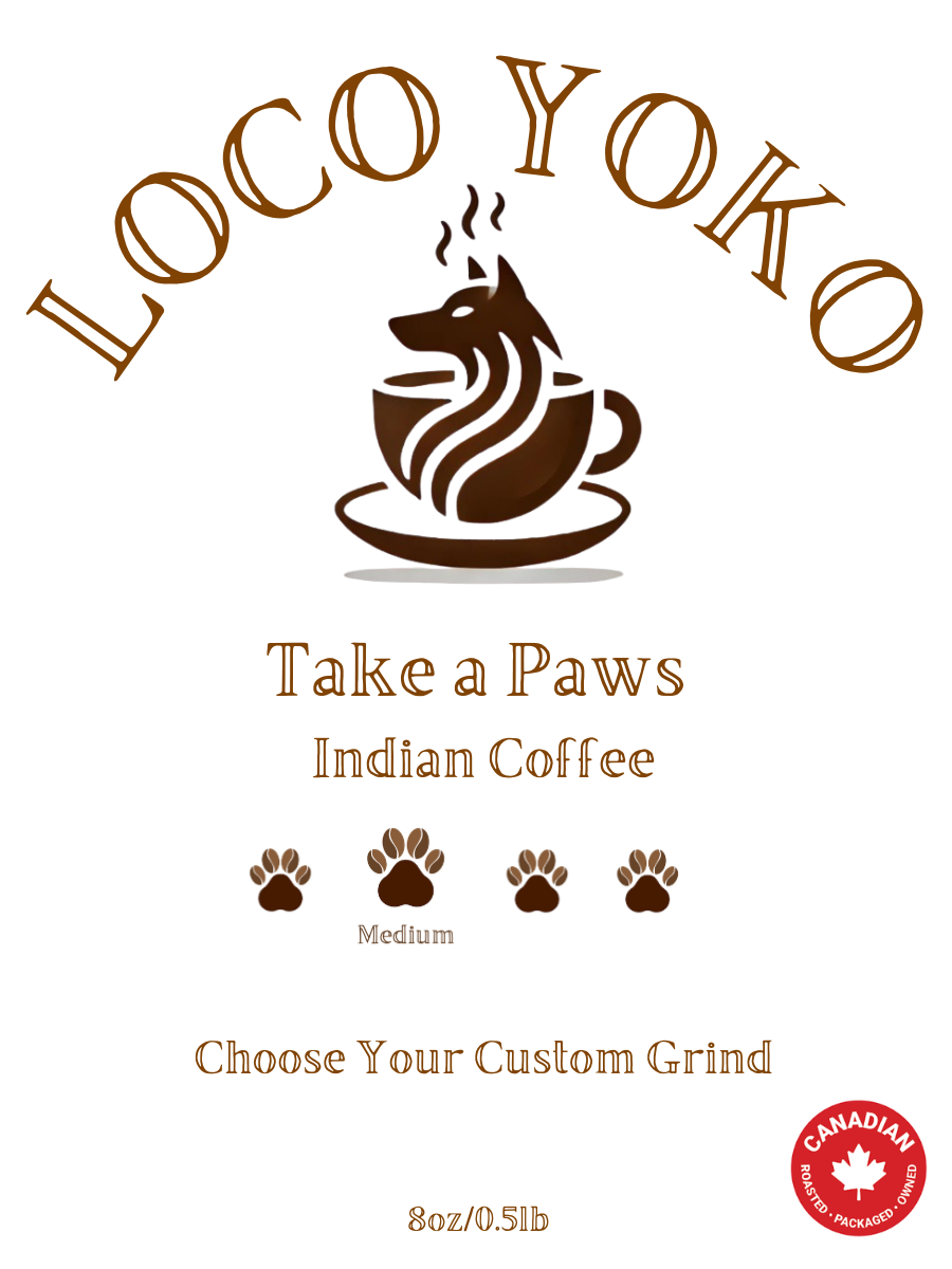 Take a Paws - Indian Coffee - 8oz/0.5lb