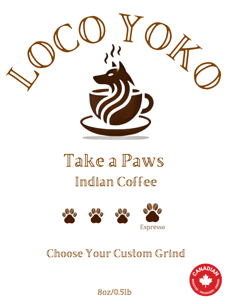 Take a Paws - Indian Coffee - 8oz/0.5lb