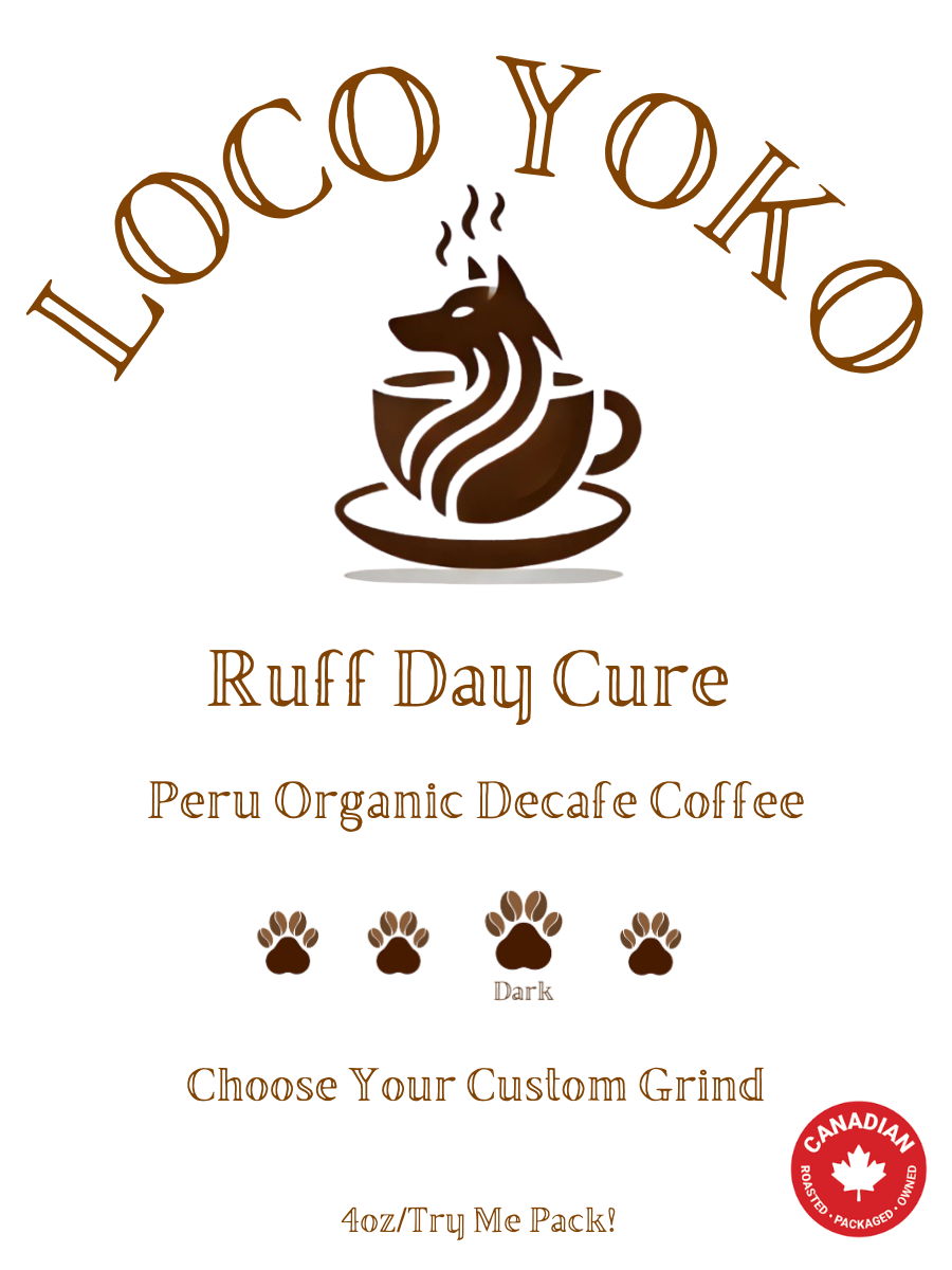 Ruff Day Cure - Peru Organic Decaf Coffee - 4oz/0.25lb
