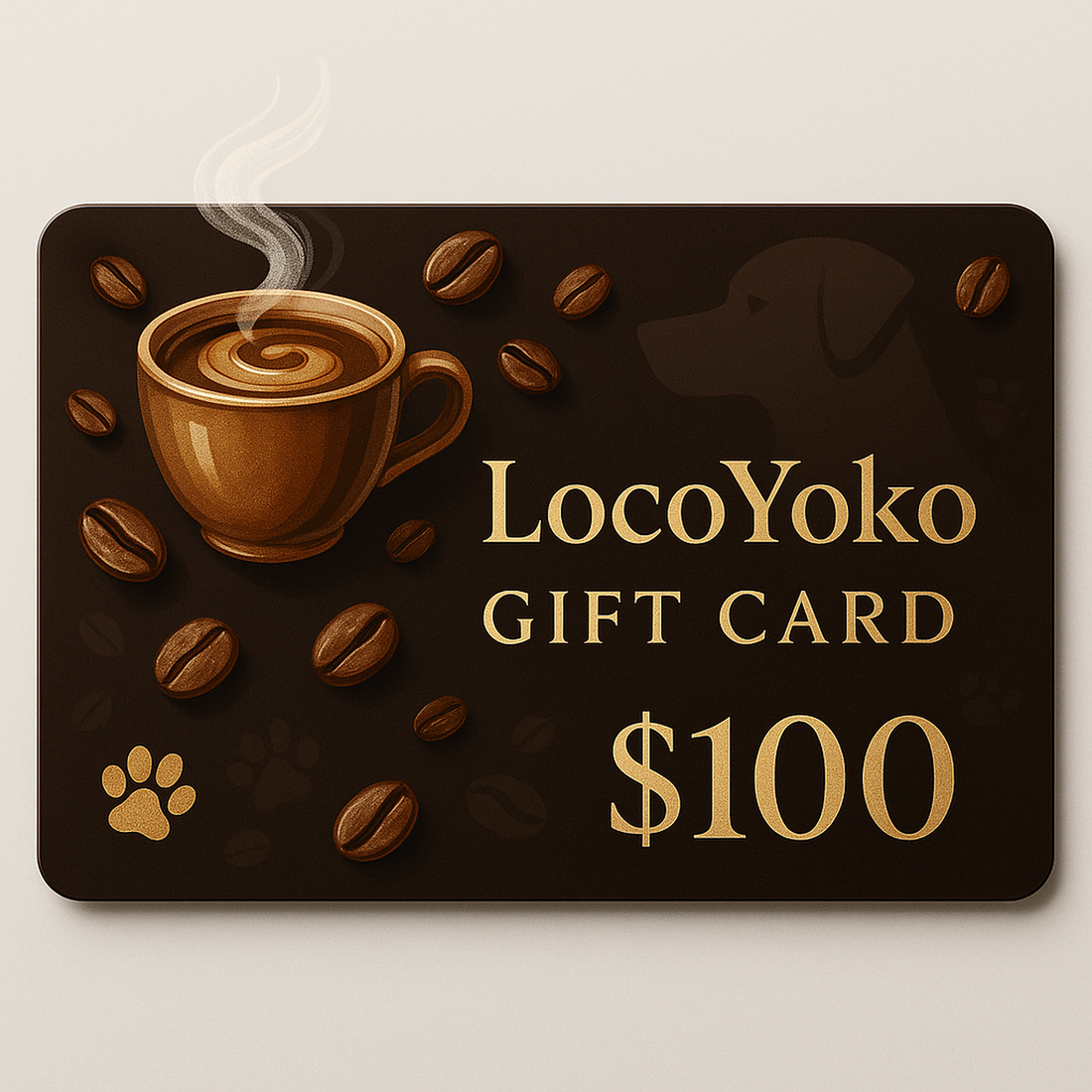 LocoYoko Gift Card featuring company branding and design.