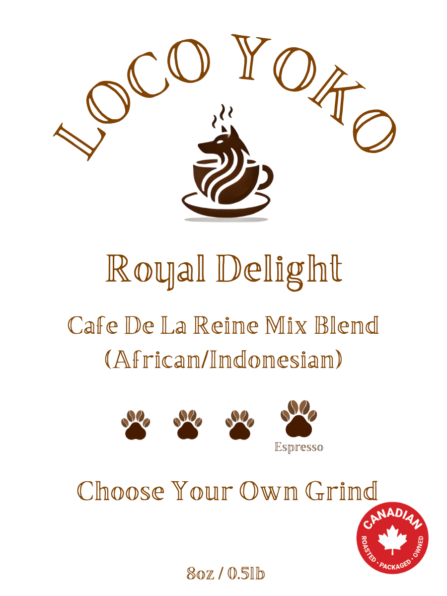 Royal Delight - Cafe De La Reine Mix Blend Coffee (African/Indonesian) - 16oz/1lb
