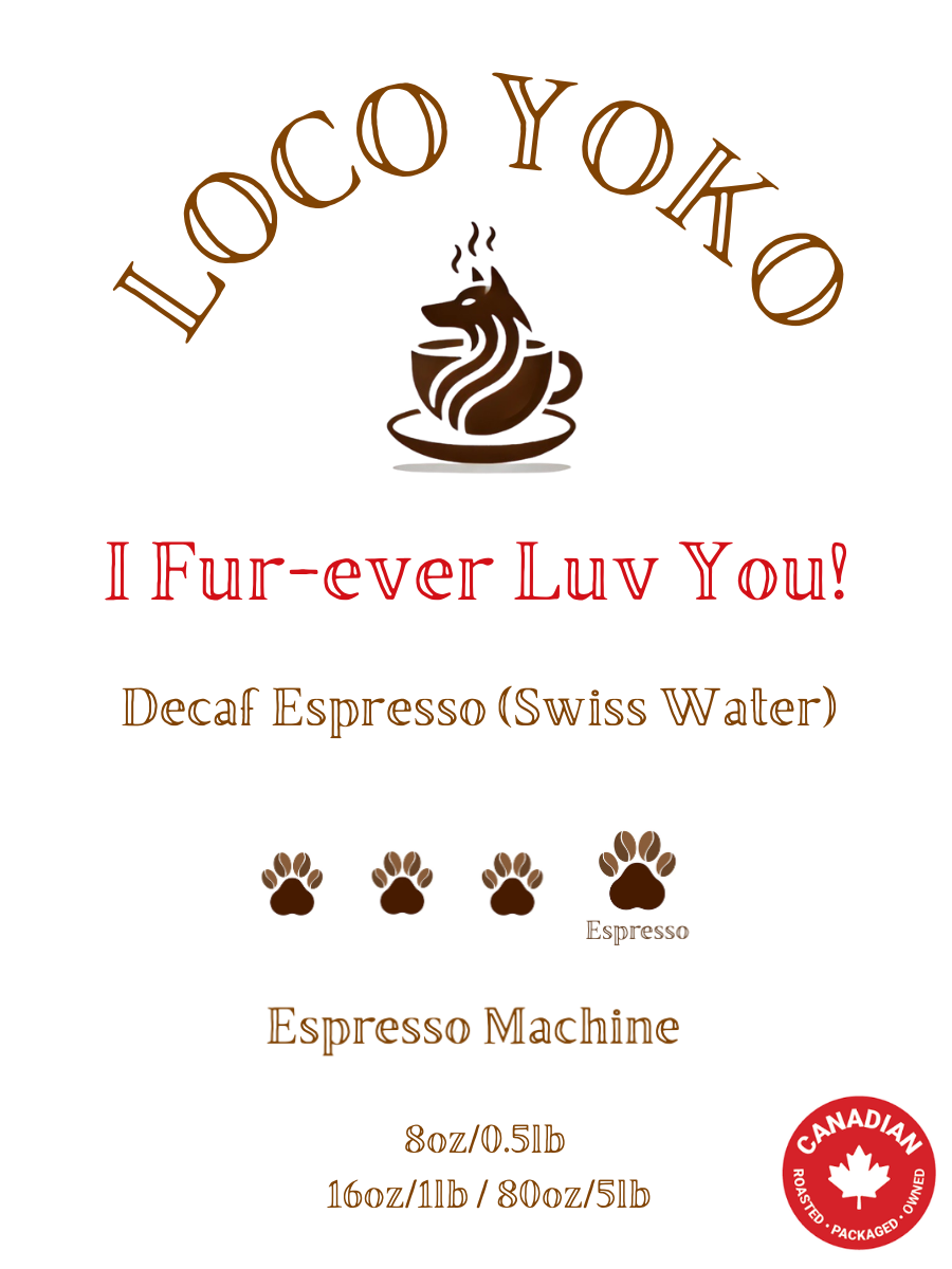Je t'aime pour toujours ! - Espresso décaféiné (eau suisse) - 8 oz/0,5 lb / 16 oz/1 lb / 80 oz/5 lb