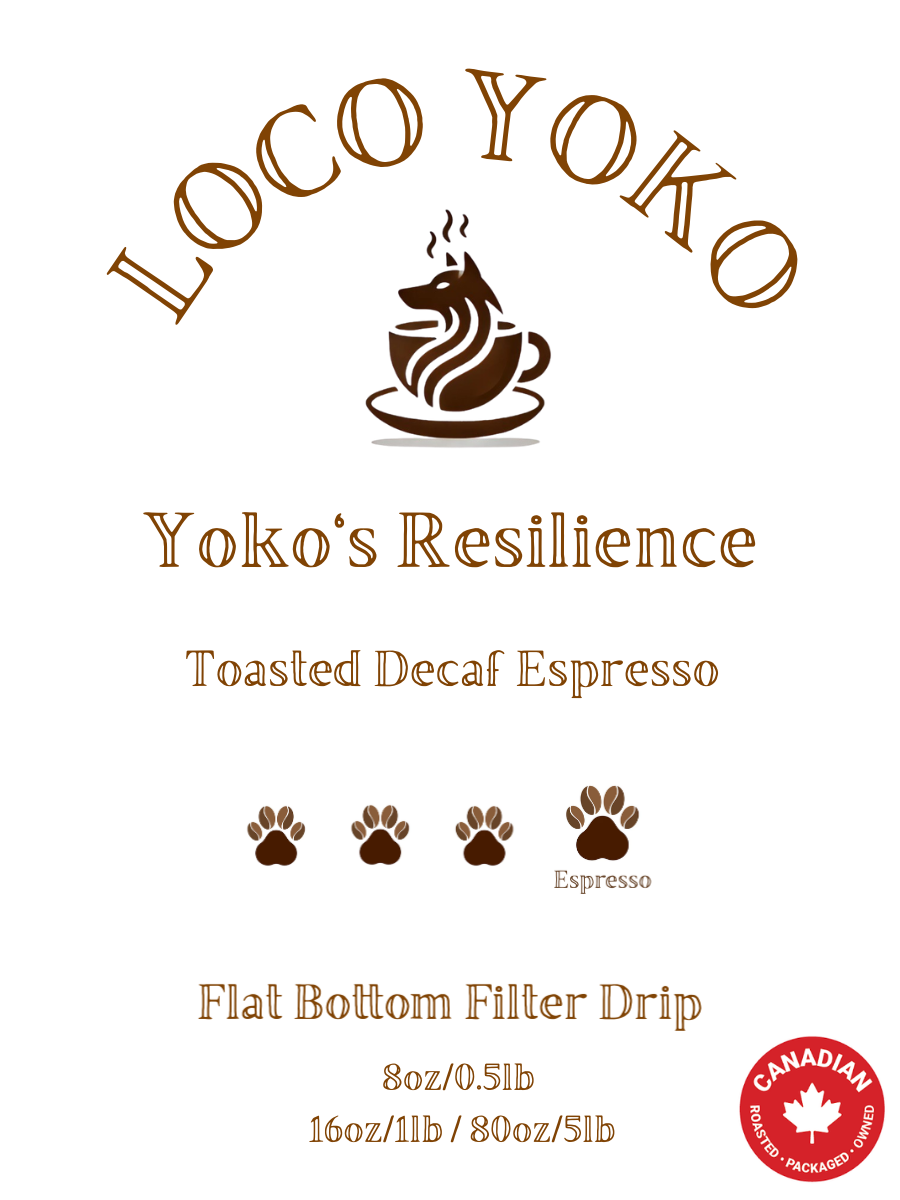 Yoko's Resilience - Espresso décaféiné grillé - 8 oz/0,5 lb * 16 oz/1 lb * 80 oz/5 lb