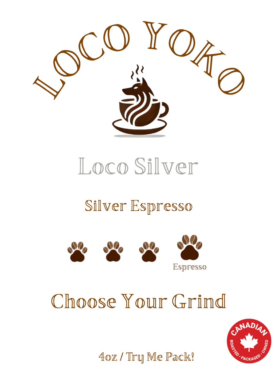 Loco Silver - Espresso argenté - 113 g/Pack à essayer ! * 225 g/0,225 kg * 453 g/1 lb * 223 g/5 lb
