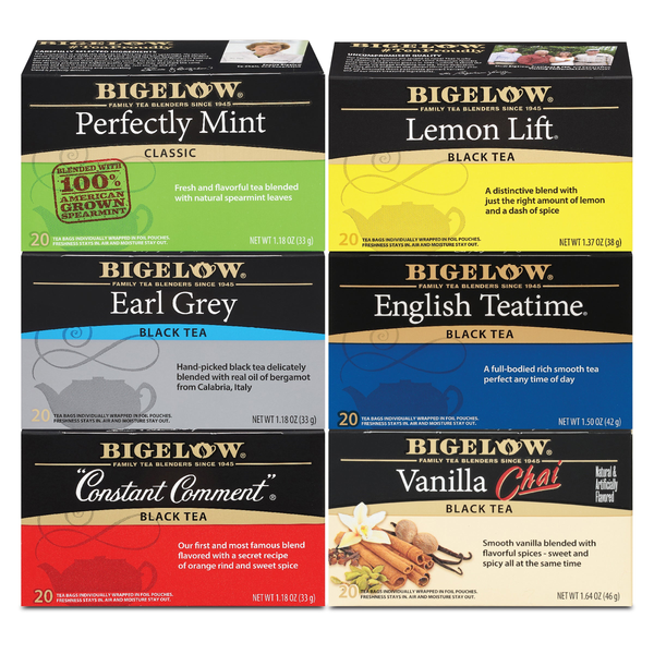 Bigelow Black Tea 6 Flavor Variety Pack
