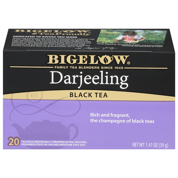 Bigelow Darjeeling black tea box