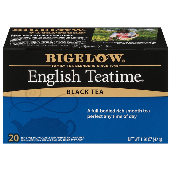 Bigelow English Teatime black tea box