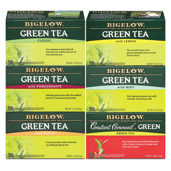 Bigelow Green Tea 6 Flavor Variety Pack
