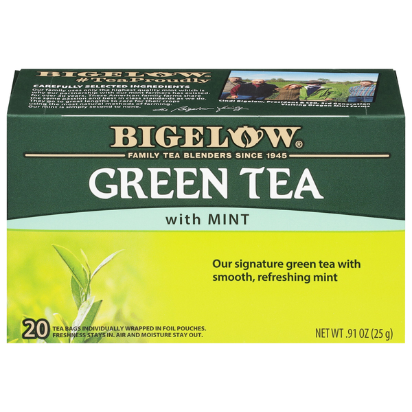 Bigelow Green Tea with Mint box