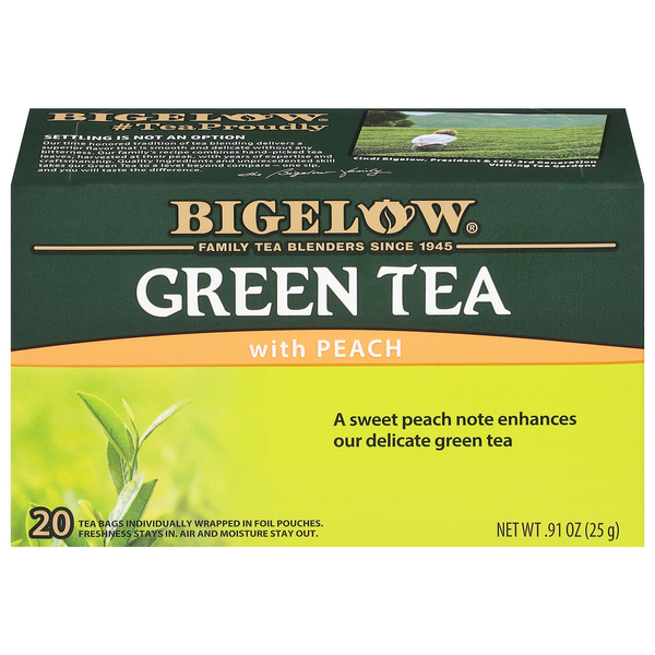 Bigelow Green Tea with Peach box