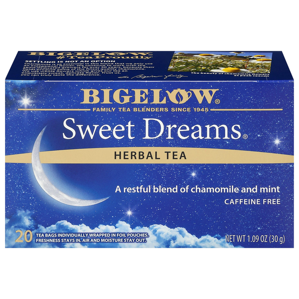 Bigelow Sweet Dreams herbal tea box