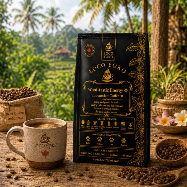 Woof-tastic Energy Indonesian Coffee: Bold, Earthy Single-Origin Coffee Roasted in Canada