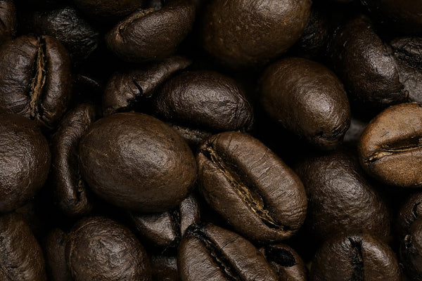Coffee beans at light, medium and dark roast levels