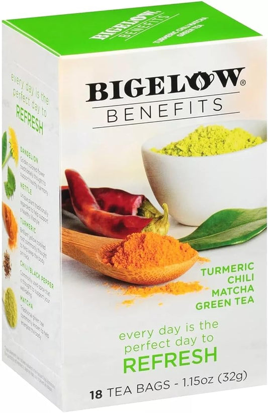 Benefits Refresh Turmeric Chili Matcha Green Tea - Bigelow