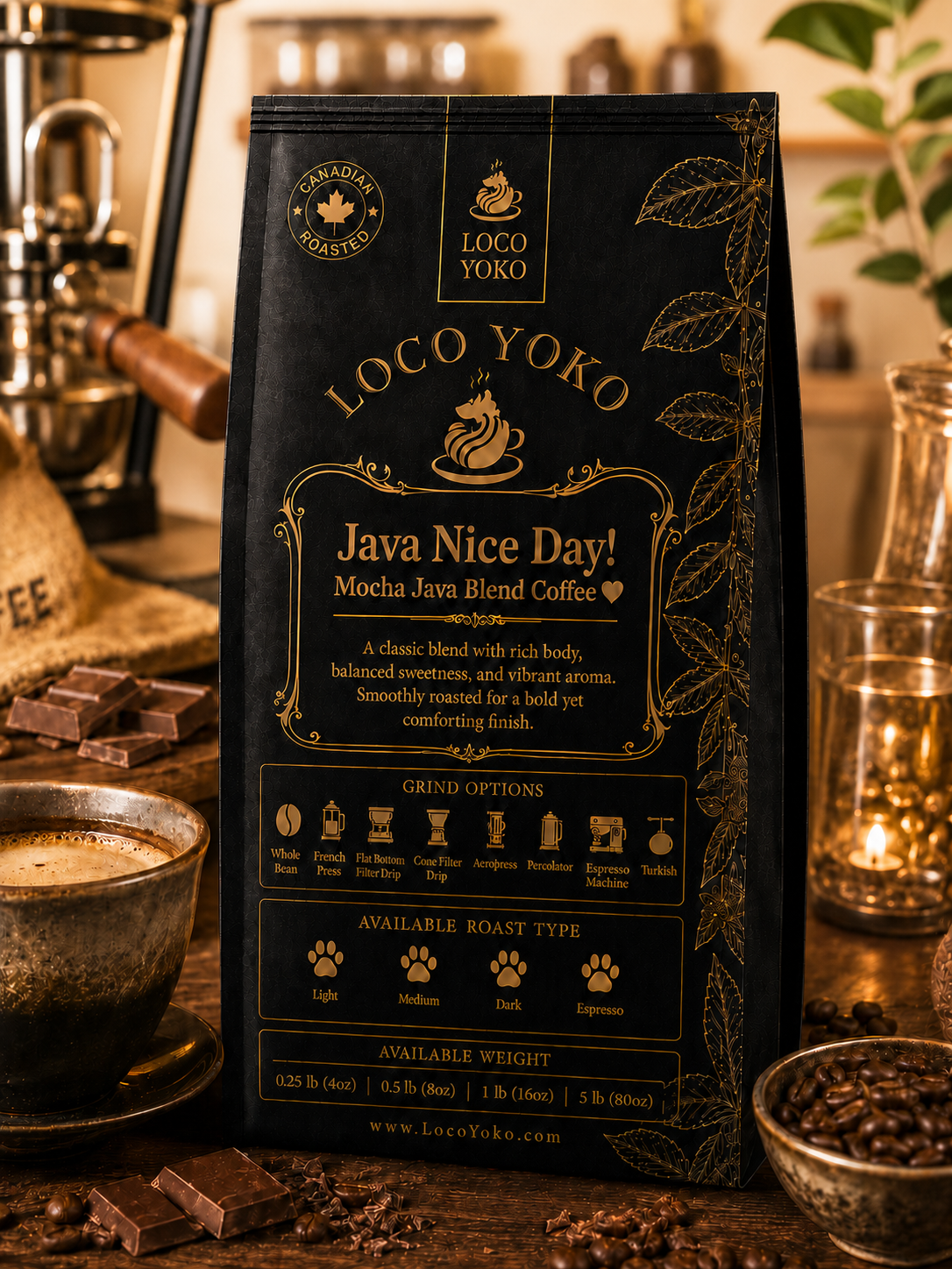 Java Nice Day! - Mocha Java Blend Coffee - LocoYoko Coffee