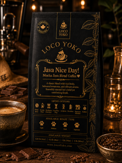 Java Nice Day! - Mocha Java Blend Coffee - LocoYoko Coffee
