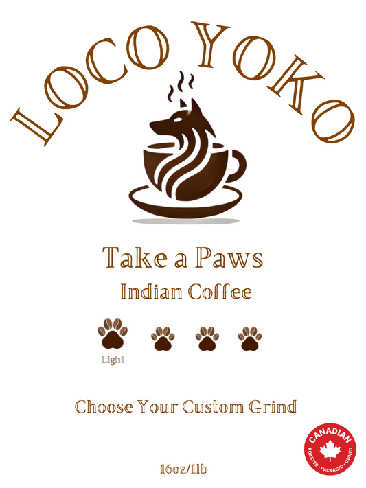 Take a Paws - Indian Coffee - 16oz/1lb