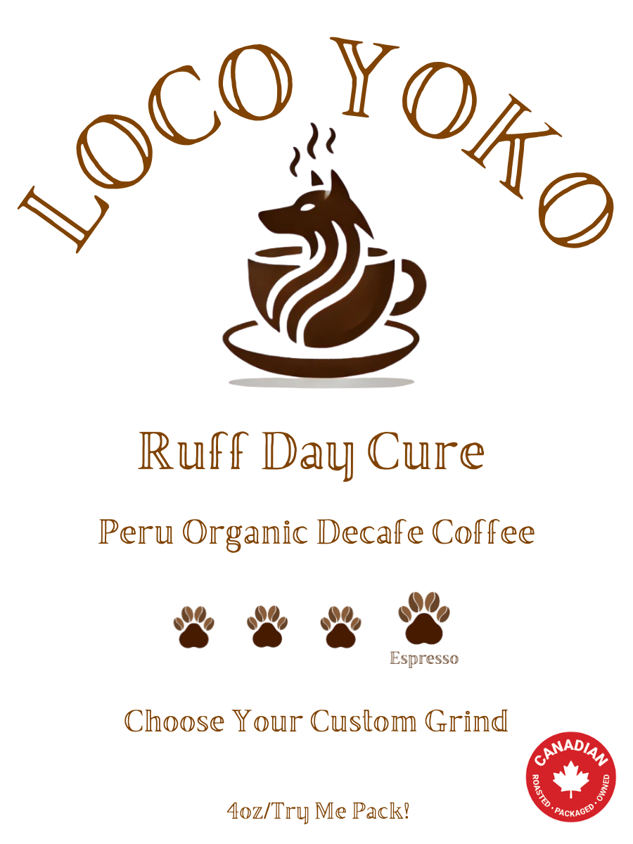 Ruff Day Cure - Peru Organic Decaf Coffee - 4oz/0.25lb