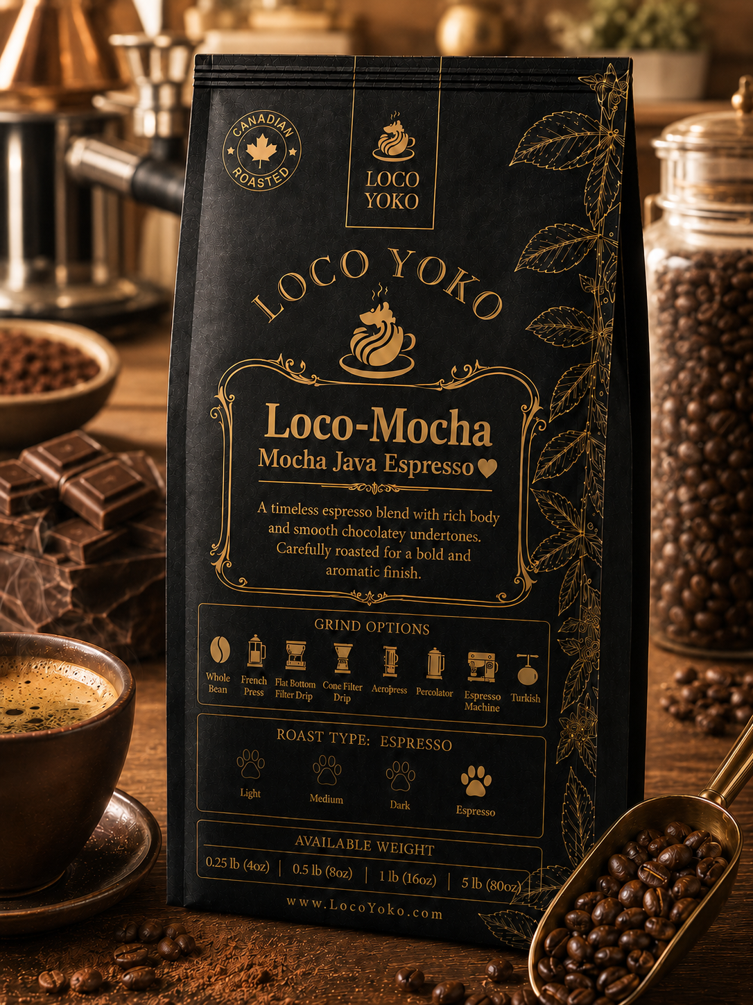 Loco-Mocha - Mocha Java Espresso - LocoYoko Coffee