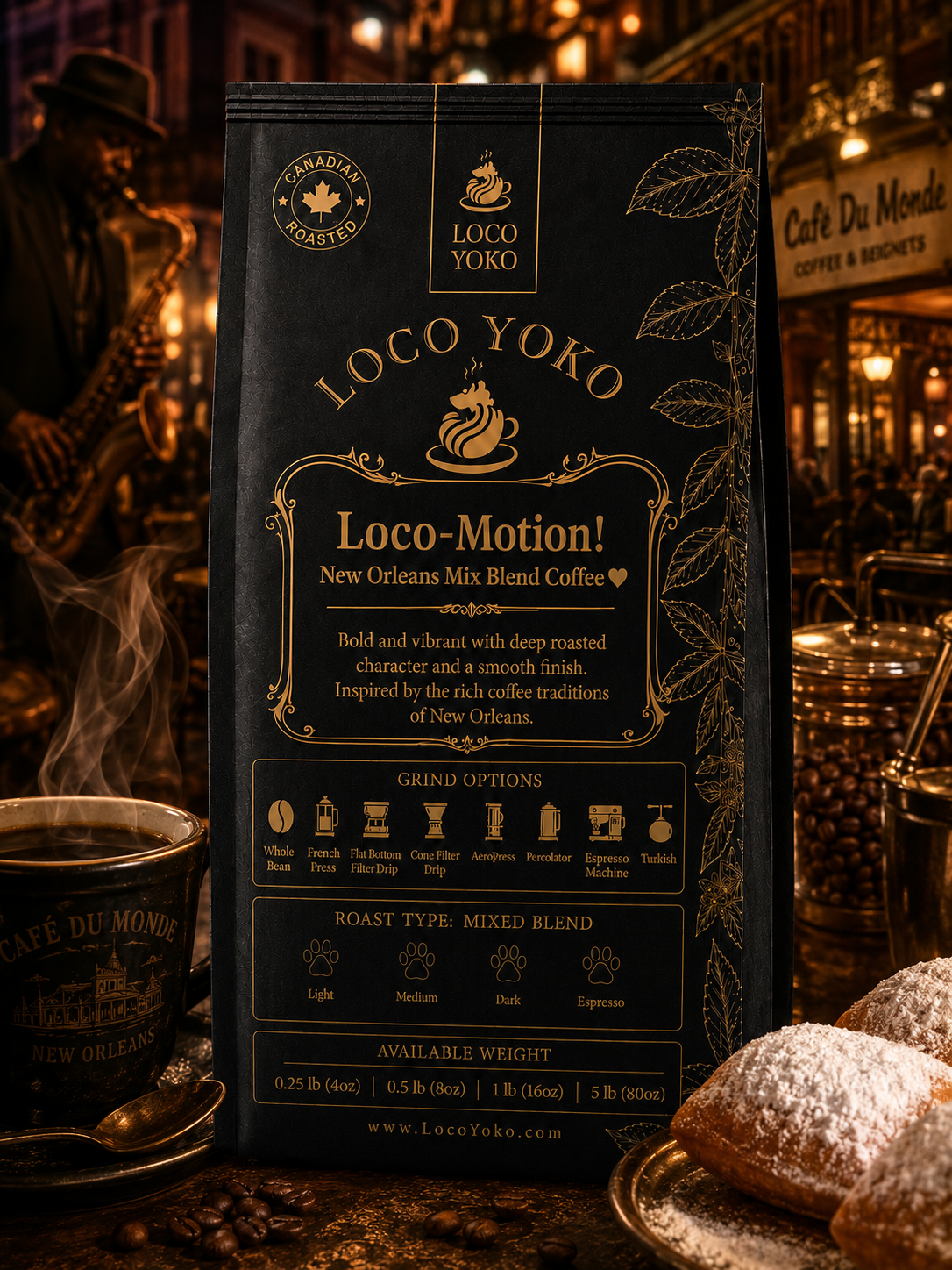 Loco-Motion! - New Orleans Mix Blend Coffee - LocoYoko Coffee
