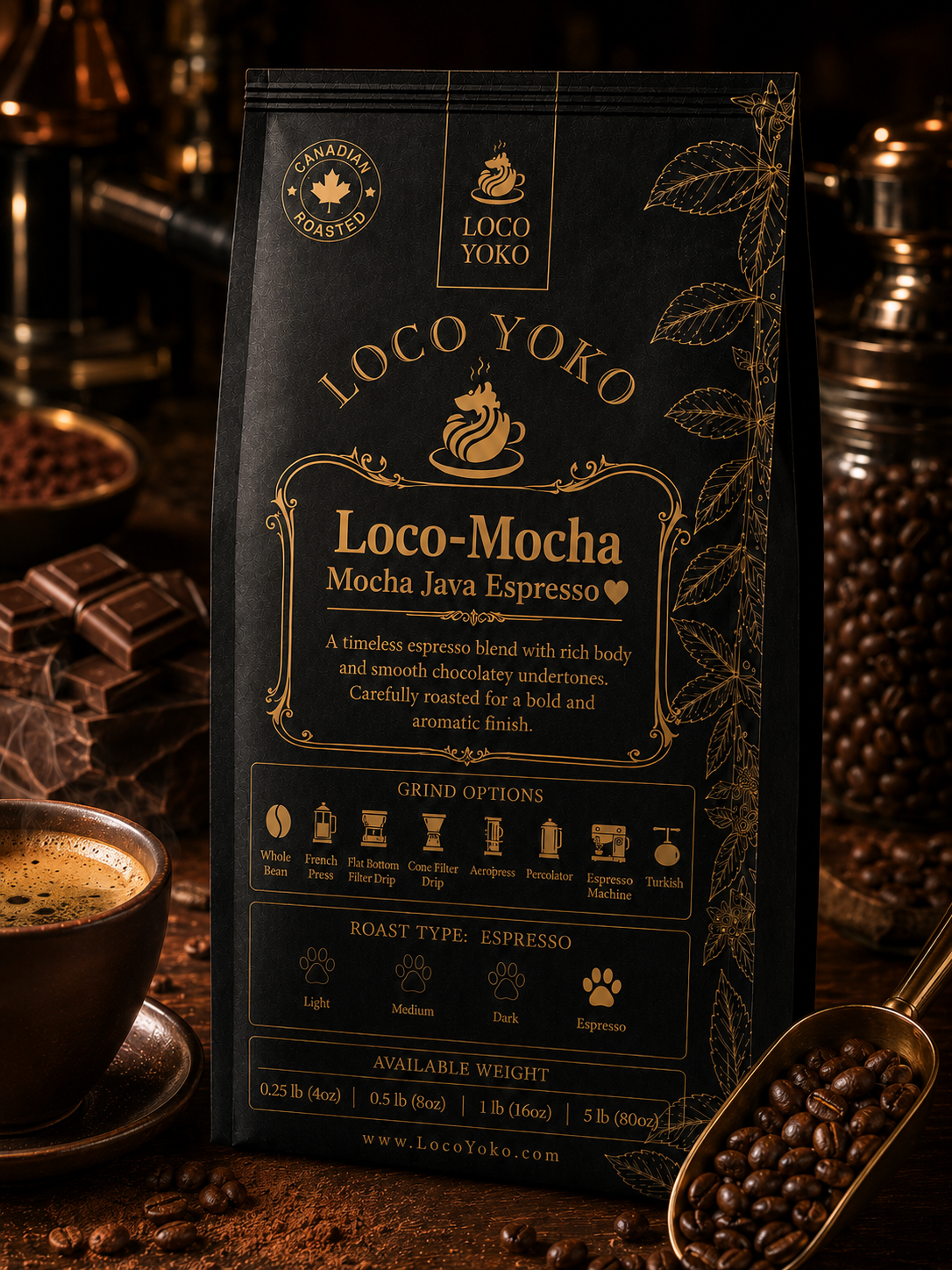 Loco-Mocha - Mocha Java Espresso - LocoYoko Coffee