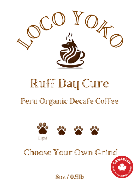Ruff Day Cure - Peru Organic Decaf Coffee - 8oz/0.5lb