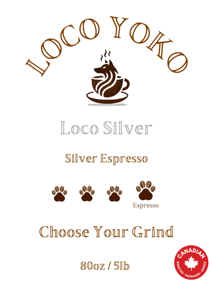 Loco Silver - Espresso argenté - 113 g/Pack à essayer ! * 225 g/0,225 kg * 453 g/1 lb * 223 g/5 lb