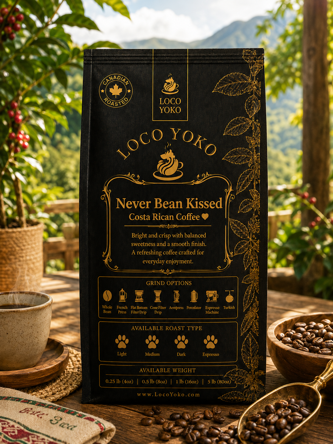Never Bean Kissed - Costa Rican Coffee - LocoYoko Coffee
