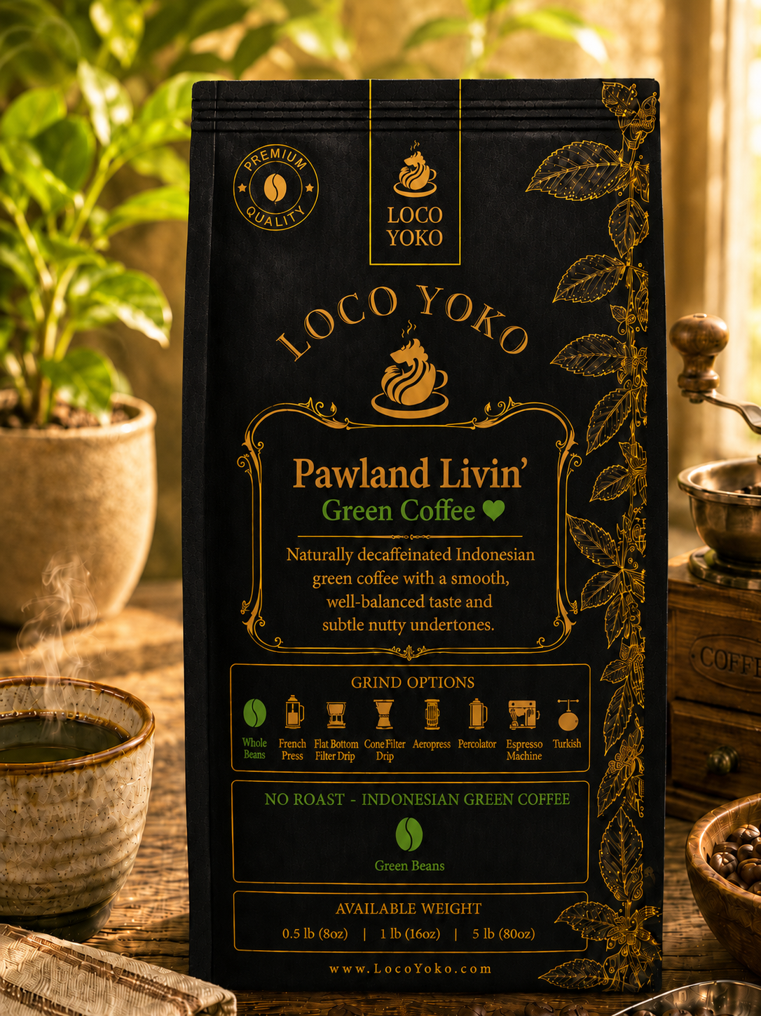 Pawland Livin' - Indonesian Green Coffee - LocoYoko Coffee