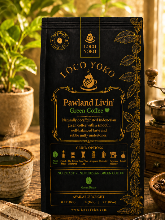 Pawland Livin' - Indonesian Green Coffee - LocoYoko Coffee