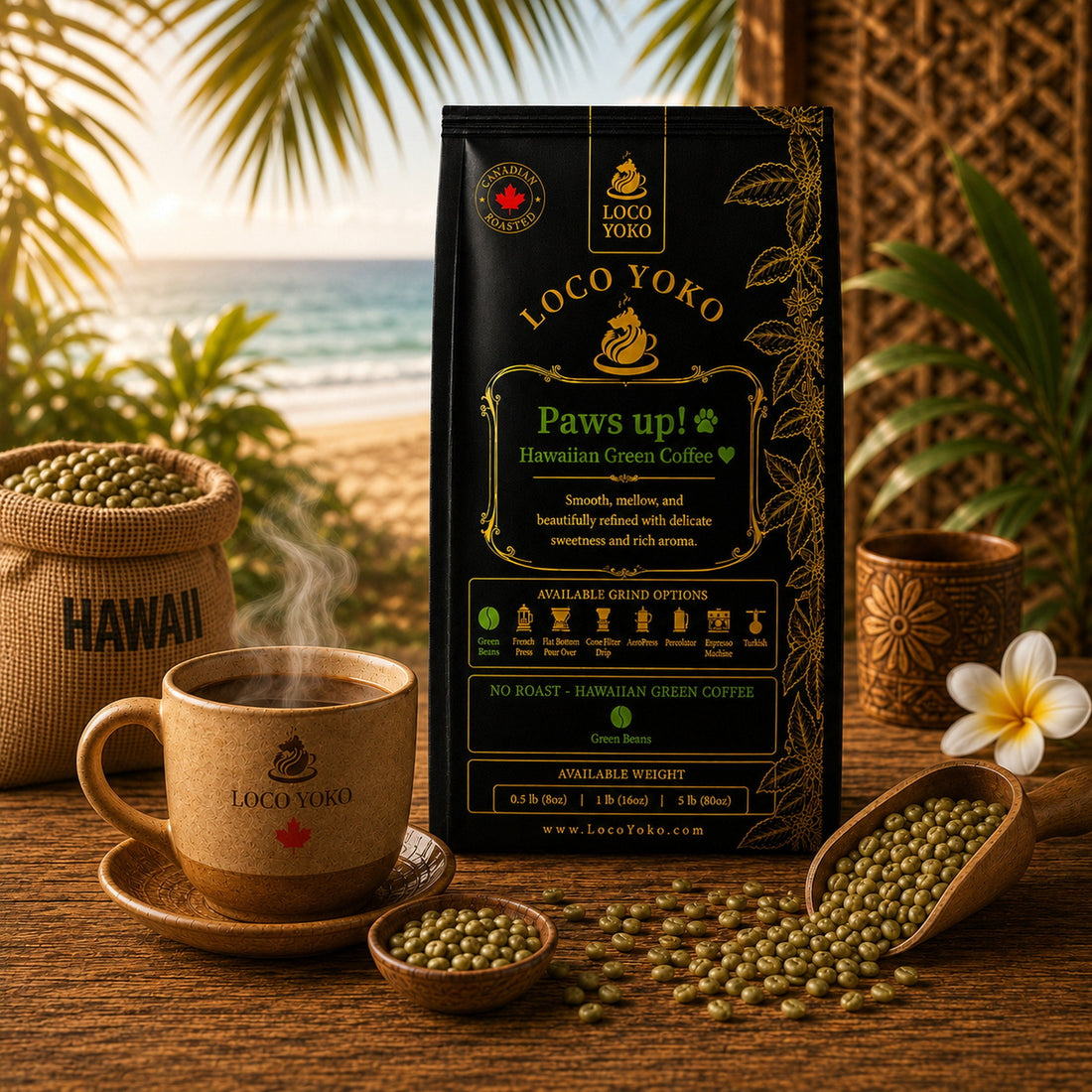 paws-up-hawaiian-green-coffee-lifestyle