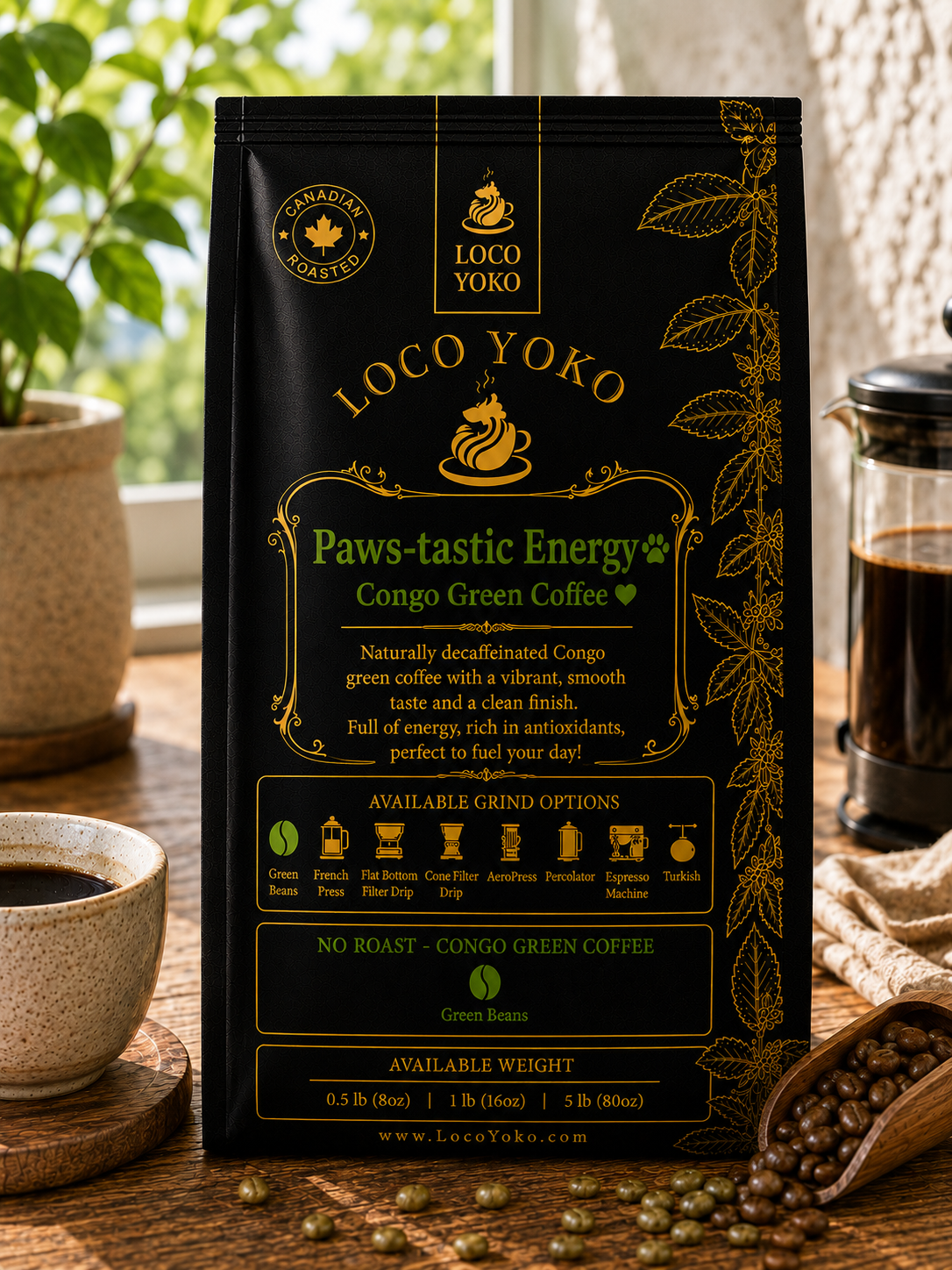 Paws-tastic Energy - Congo Green Coffee - LocoYoko Coffee