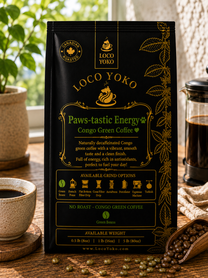 Paws-tastic Energy - Congo Green Coffee - LocoYoko Coffee