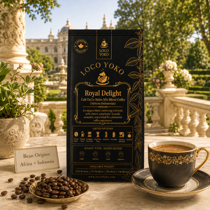 Royal Delight - Cafe De La Reine Mix Blend Coffee (African/Indonesian)