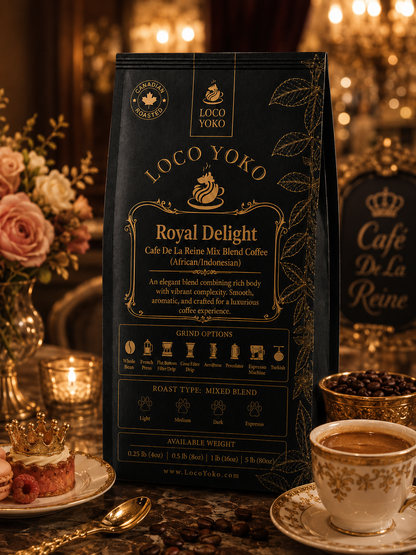 Royal Delight - Cafe De La Reine Mix Blend Coffee (African/Indonesian) - LocoYokok Coffee