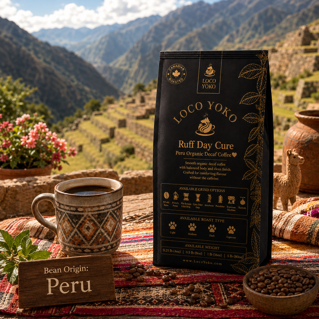 Ruff Day Cure - Peru Organic Decaf Coffee