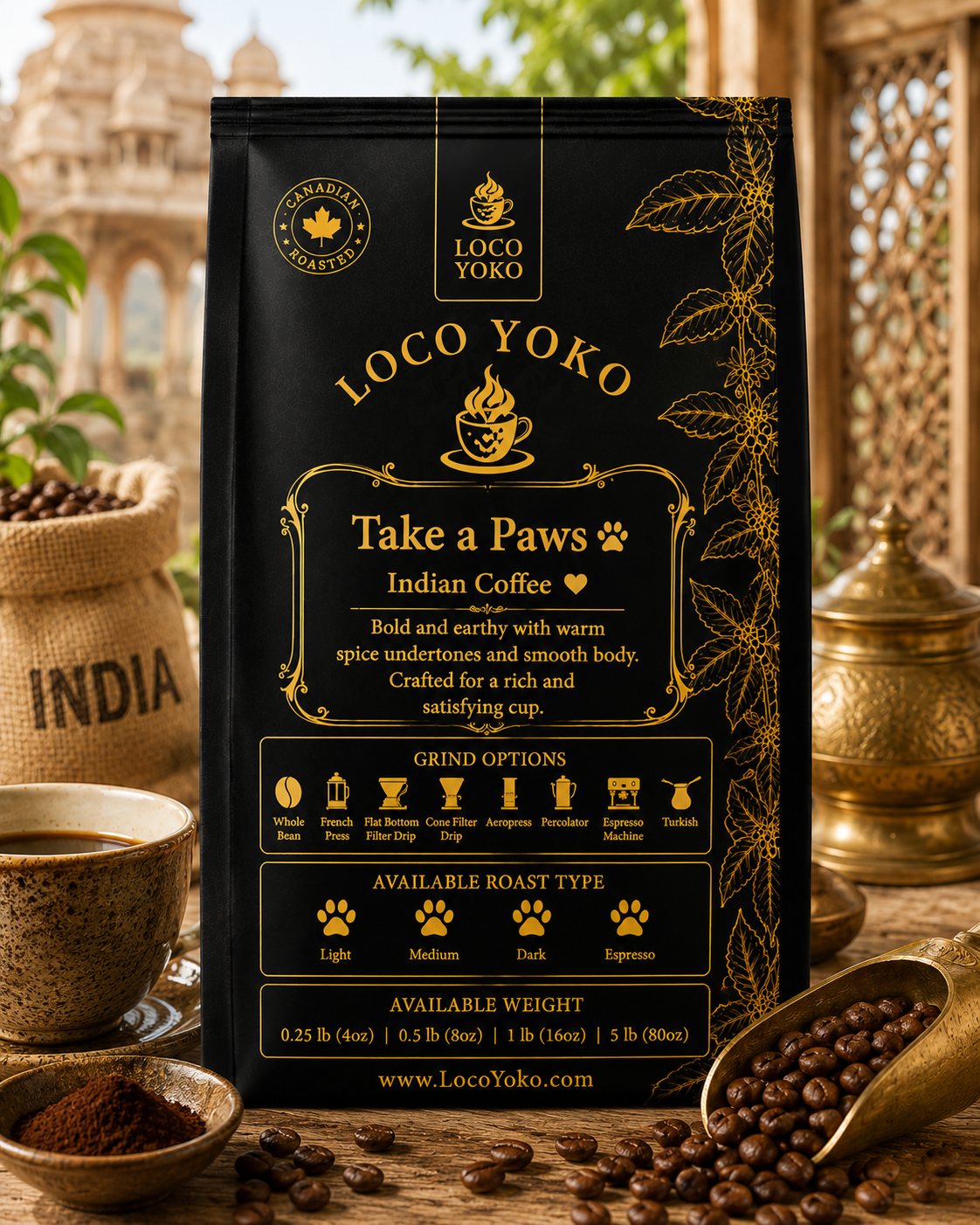 Take a Paws - Indian Coffee - LocoYoko Coffee