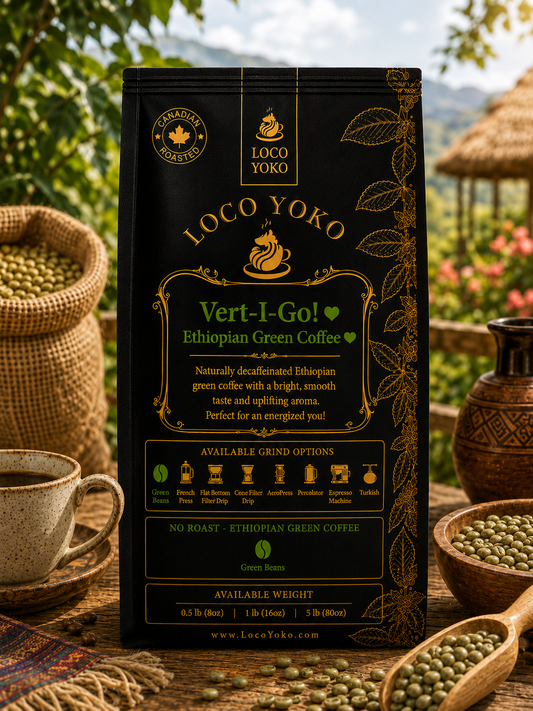 Vert-I-Go! - Ethiopian Green Coffee - LocoYoko Coffee