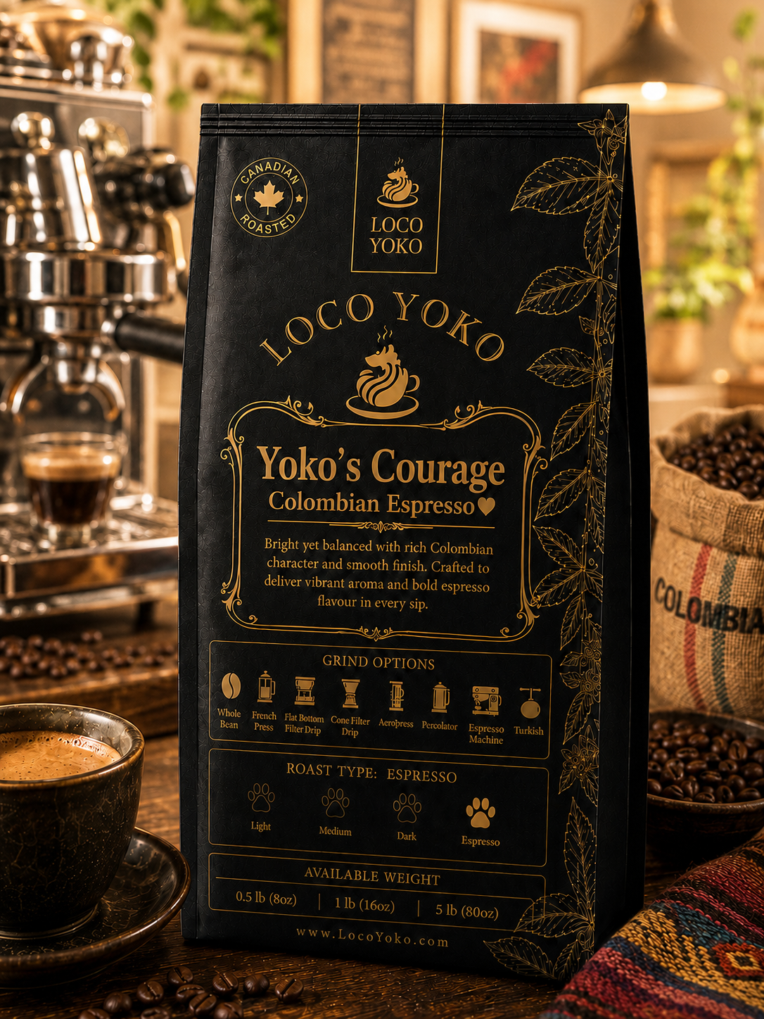 Yoko's Courage - Colombian Espresso - LocoYoko Coffee