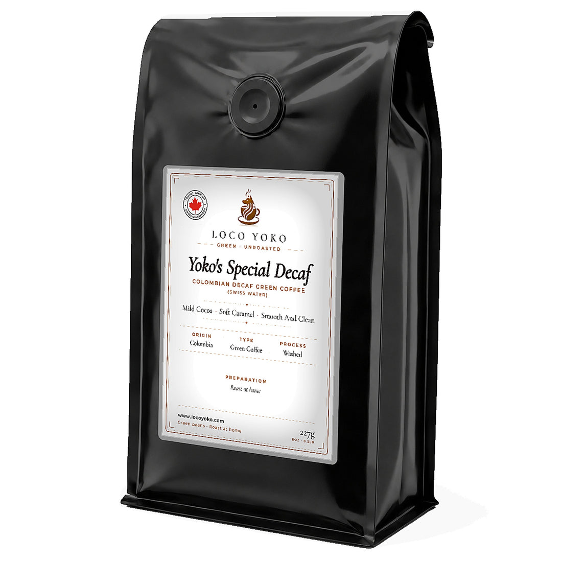 yokos-special-decaf-colombian-decaf-green-coffee-swiss-water-angle