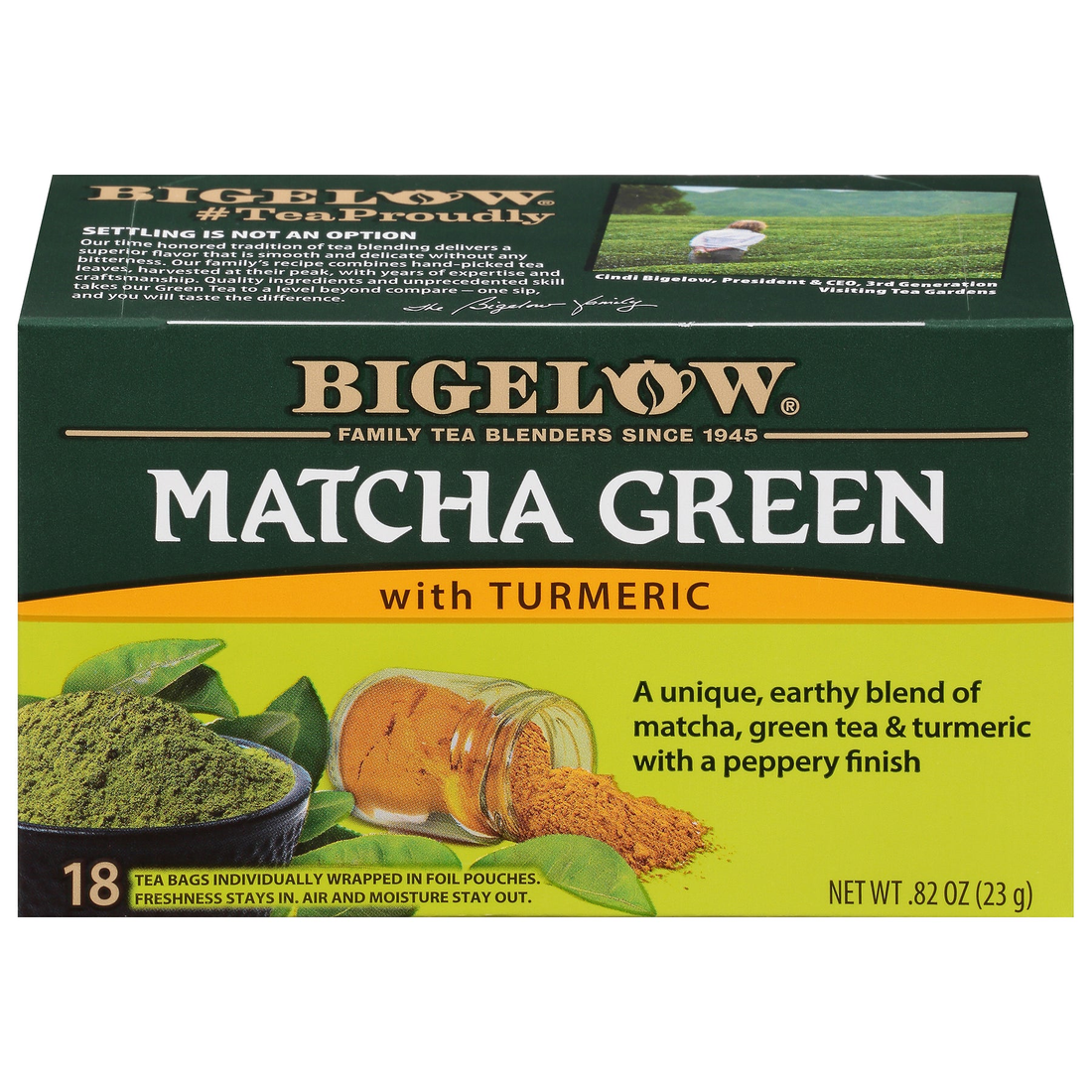Bigelow Benefits Matcha Green Tea with Turmeric and Chili box