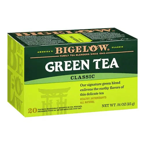Box of Bigelow Green Tea Classic with 20 tea bags.