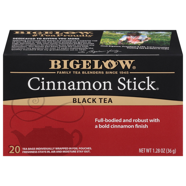 Bigelow Cinnamon Stick black tea box