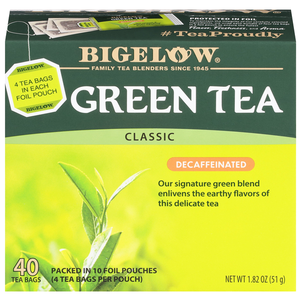 Bigelow Green Tea Decaf box
