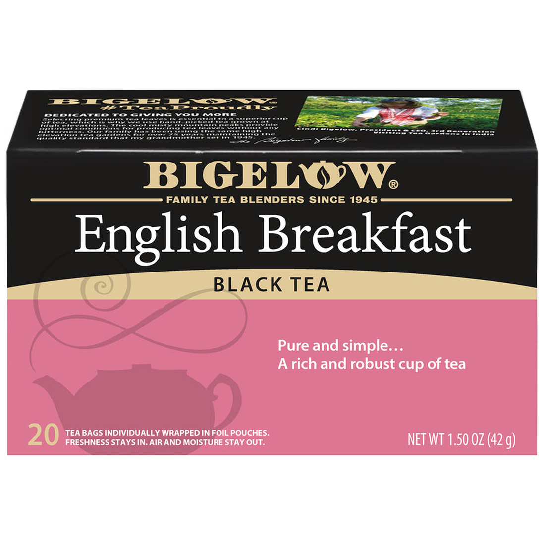 Bigelow English Breakfast black tea box