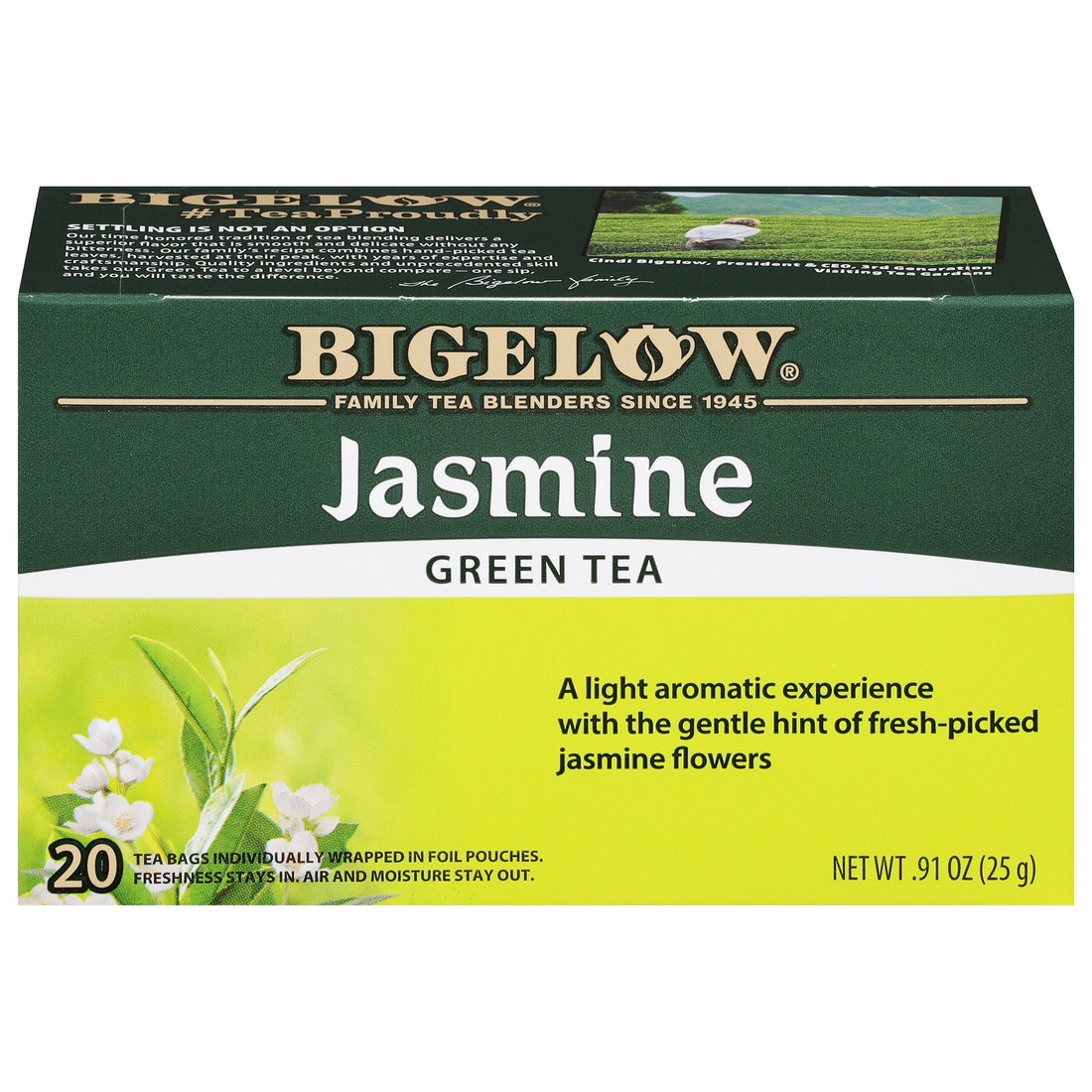 Bigelow Jasmine Green Tea box