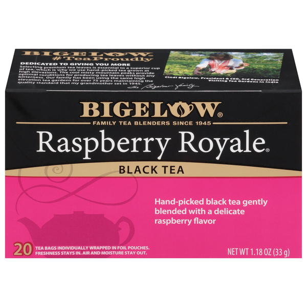 Bigelow Raspberry Royale black tea box