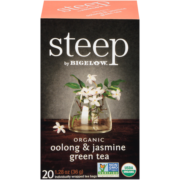 steep by Bigelow Organic Oolong and Jasmine Green tea box
